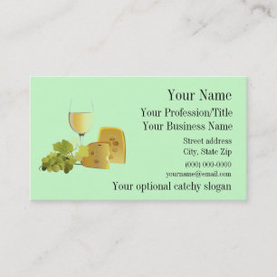 Design Business Card Wein & Käse Visitenkarte
