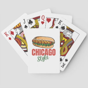 Design Chicago Style Best Hot Dog Geschenk anpasse Spielkarten