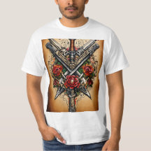 Design classique de T-shirts traditionnels inspiré