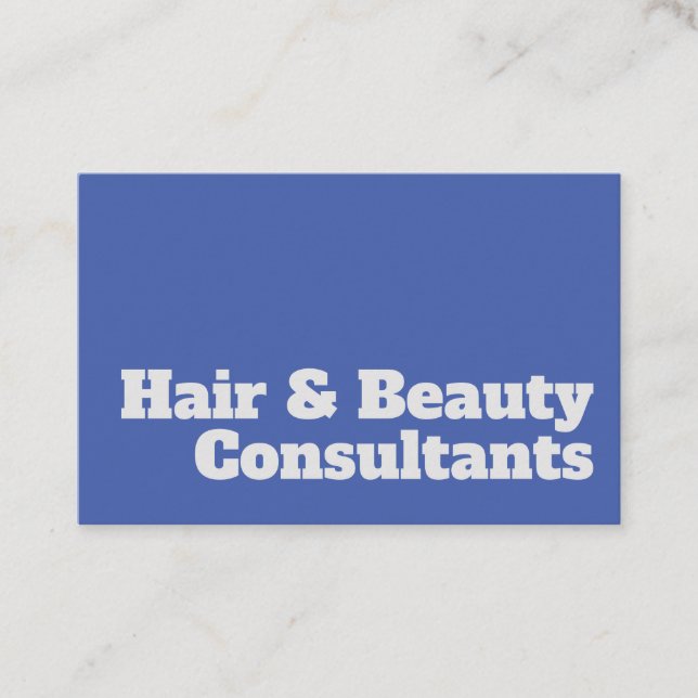 Design & Clear Hair & Beauty Consultants Visitenkarte (Vorderseite)