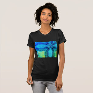 Design contemporain Aqua Blue Green Women T-shirt