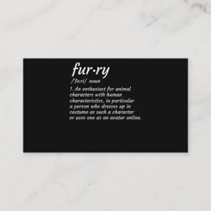 Design-Cosplay für Furnier-Furries Visitenkarte