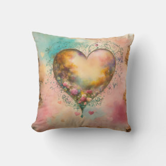 Design Coussin Fleur et Coeur