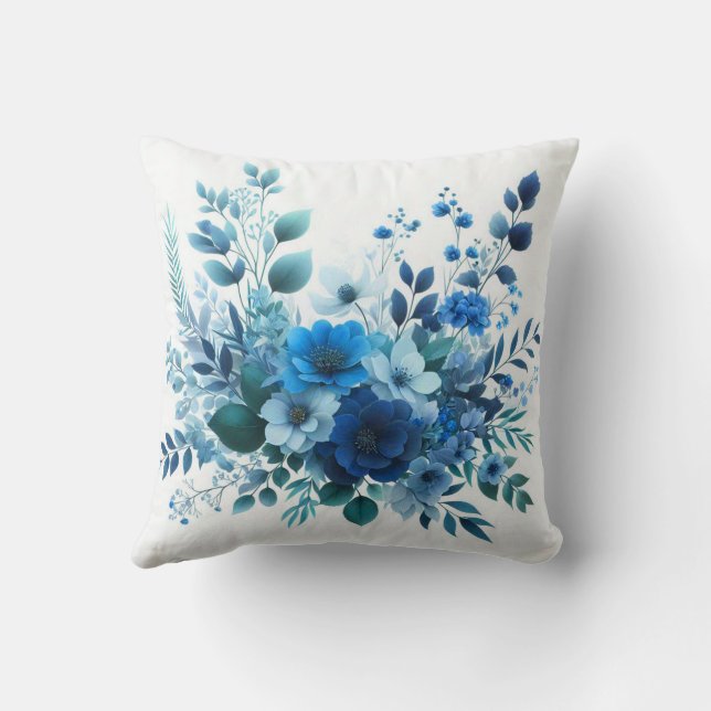 Design Coussin floral. lit, canapé, Coussin de voi (Verso)