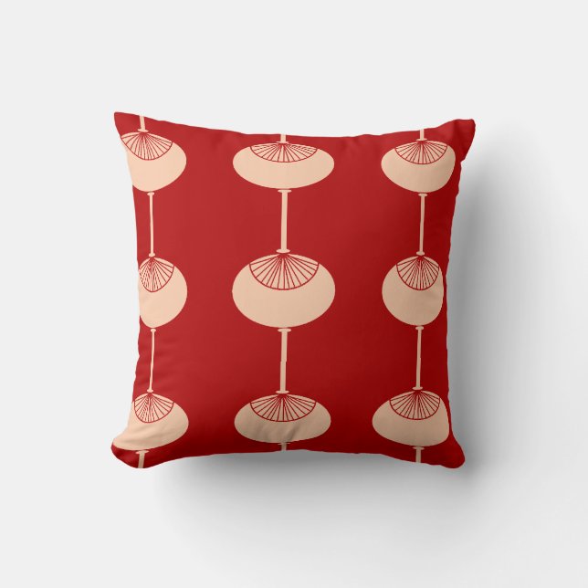 Design coussin Mid Century RED (Recto)