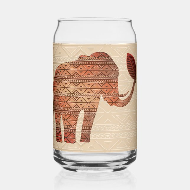 Design d'art tribal des éléphants (Recto)
