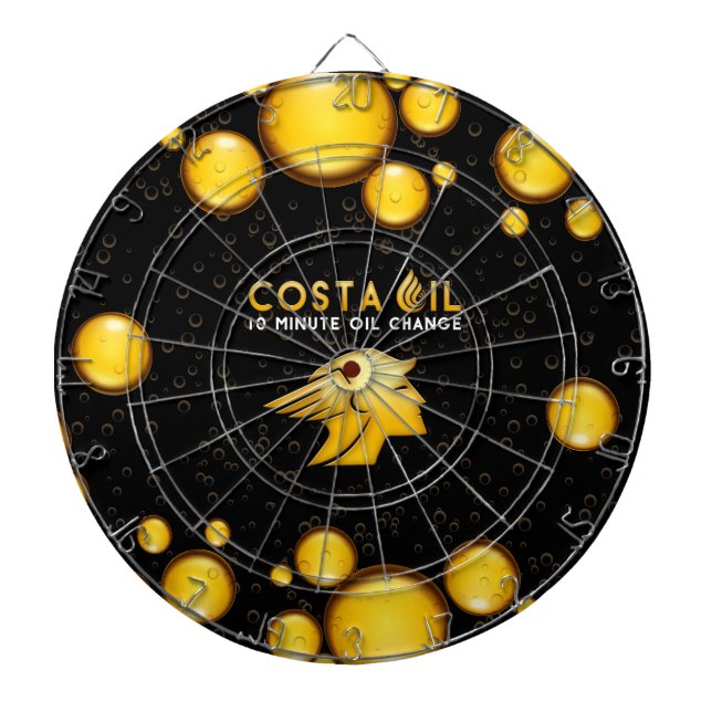 Design-Dartboard für Costa Oil Drop Dartscheibe (vorne)