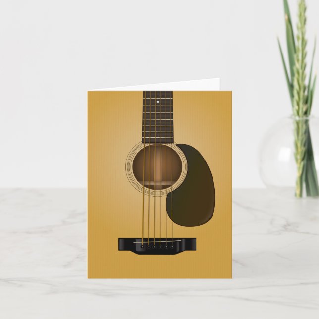 Design de carte de note de guitare acoustique (Devant)