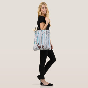 Design de cerfs d'hiver sur un Sac fourre-tout