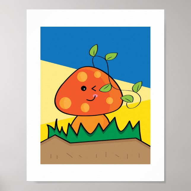 Design de champignon #3 Illustration Impression (Devant)