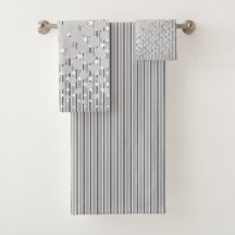 Design de densité en gris - Ensemble de serviettes