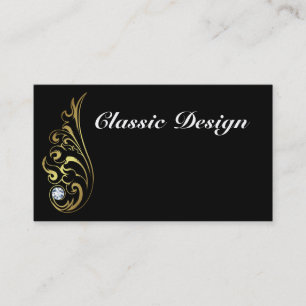 Design de diamant or Carte de visite classique sim