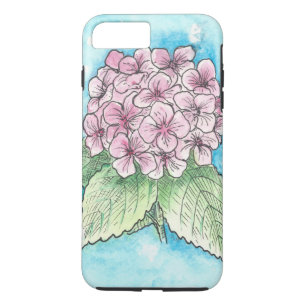 Design de fleurs d'Hydrangea sur coque iphone