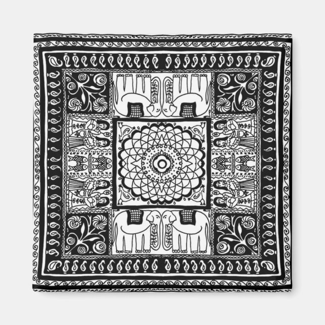 Design de l'Inde - Magnet (Devant)