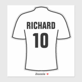 Design de maillot de football en Sticker blanc