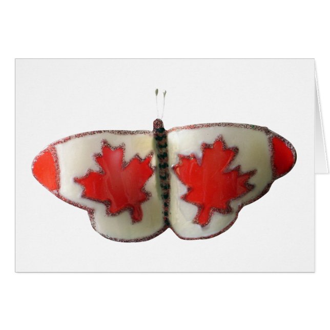 Design de papillon du drapeau canadien (Devant horizontal)