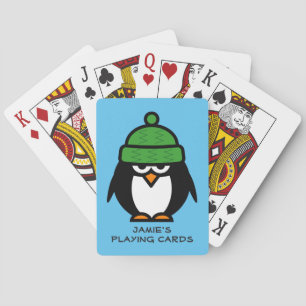 Design de pingouin personnalisé cartes à jouer pou