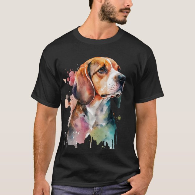 Design de t-shirt beagle aquarelle (Devant)