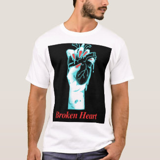Design de t-shirt coeur cassé