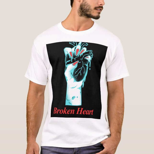 Design de t-shirt coeur cassé (Devant)