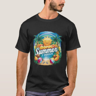 Design de t-shirt d'été, Design de t-shirt de plag