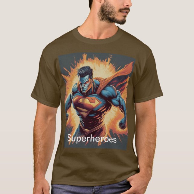 Design de T-shirt Superheroes (Devant)