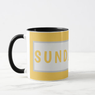 Design de tasse à café minimaliste Sunday Today