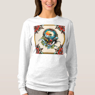 Design de tatouage - T-shirt Arrière - plan couleu