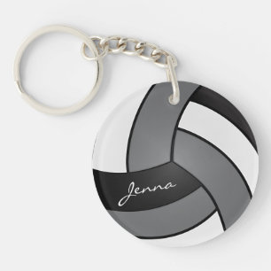 Design de volley-ball gris, blanc et noir