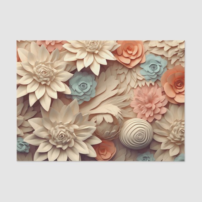 Design der 3D-Blume 8 Seidenpapier (Vorderseite)