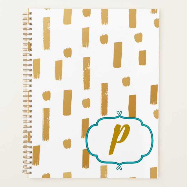 Design der aktuellen Gold-Monogramme Planer (Vorderseite)
