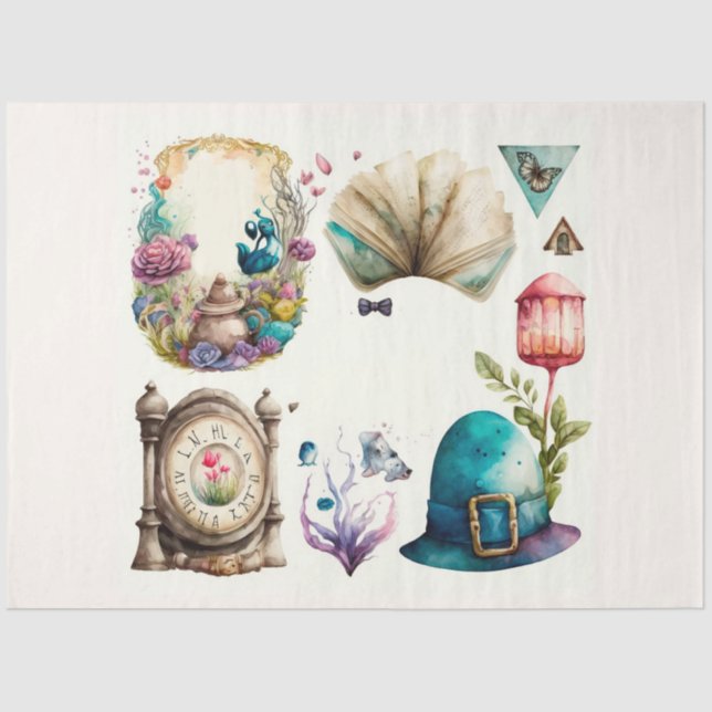 Design der Alice Tea Party Series 2 Seidenpapier (Vorderseite)