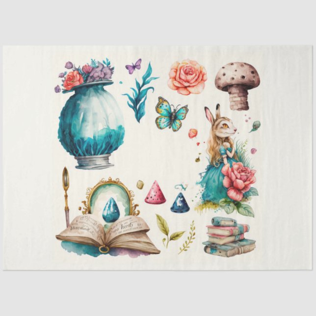 Design der Alice Tea Party Series 8 Seidenpapier (Vorderseite)