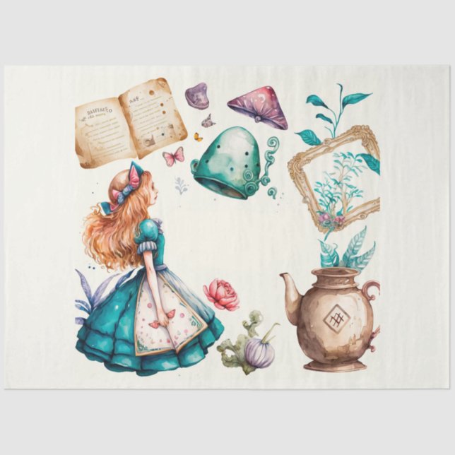 Design der Alice Tea Party Series 9 Seidenpapier (Vorderseite)