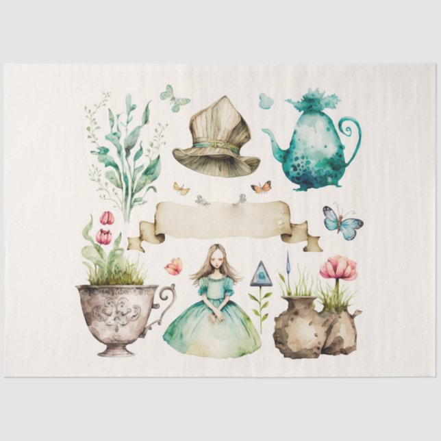 Design der Alice's Tea Party Series 1 Seidenpapier (Vorderseite)