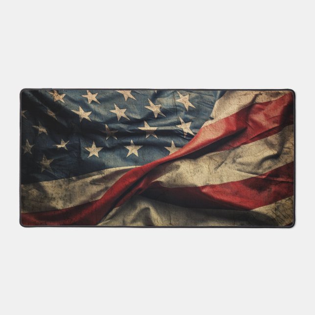 Design der amerikanischen Flag Waving Fabric Schreibtischunterlage (Vorderseite)