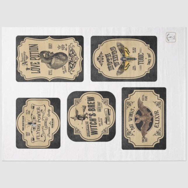 Design der Apotheke- und Poliermarkenreihe 2 Seidenpapier (Vorderseite)