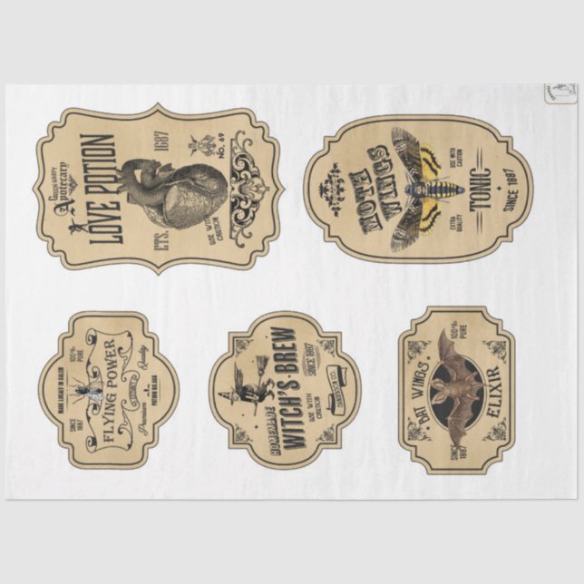 Design der Apotheke- und Potionsreihe 20 Seidenpapier (Vorderseite)