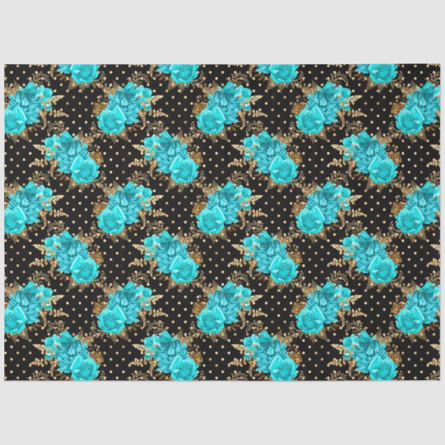 Design der Aqua- und Gold-Serie 12 Seidenpapier (Vorderseite)