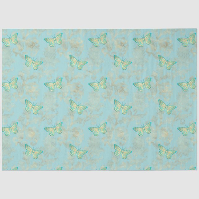 Design der Aqua- und Gold-Serie 14 Seidenpapier (Vorderseite)