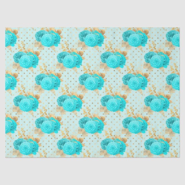 Design der Aqua- und Gold-Serie 1 Seidenpapier (Vorderseite)