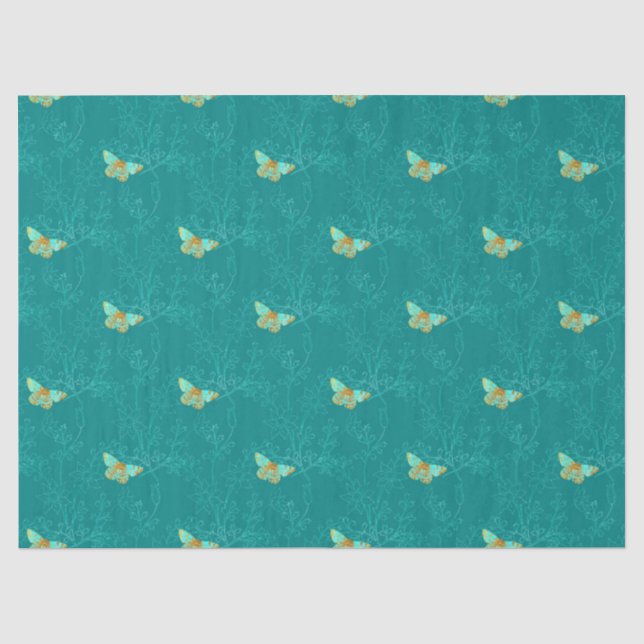 Design der Aqua- und Gold-Serie 3 Seidenpapier (Vorderseite)