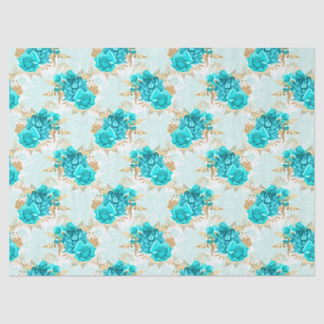 Design der Aqua- und Gold-Serie 5 Seidenpapier (Vorderseite)