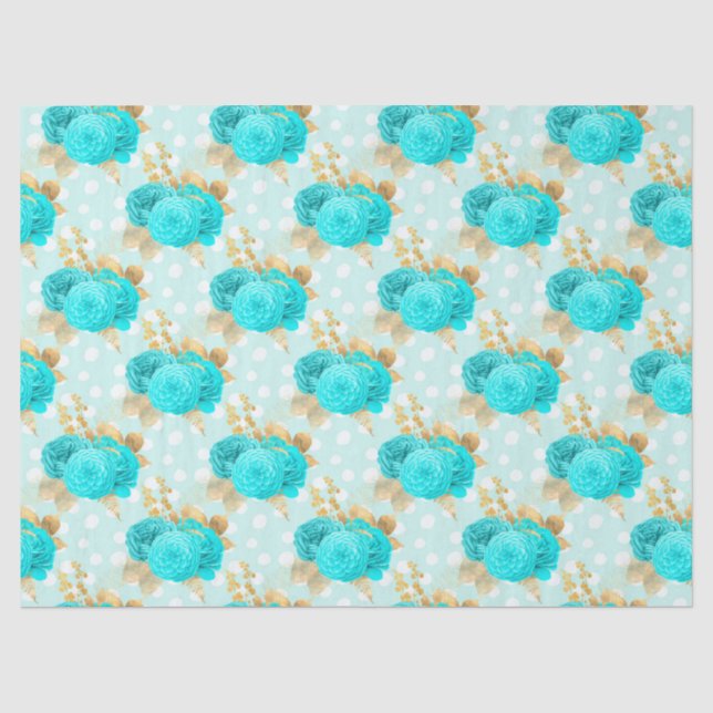 Design der Aqua- und Gold-Serie 6 Seidenpapier (Vorderseite)