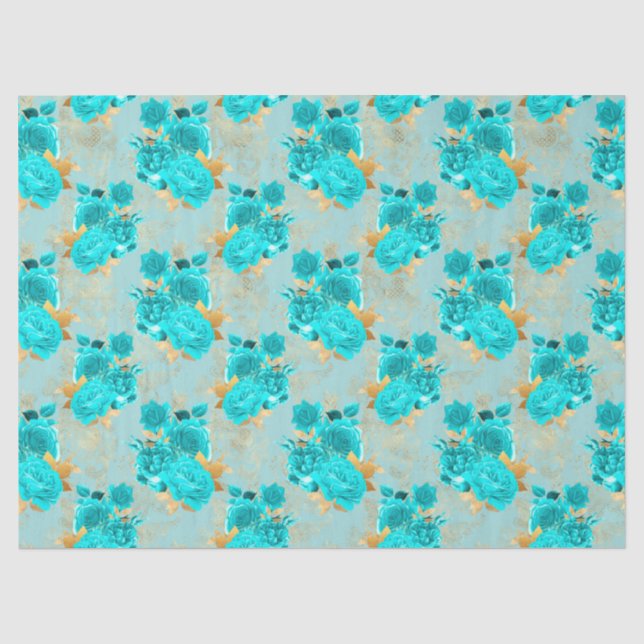 Design der Aqua- und Gold-Serie 9 Seidenpapier (Vorderseite)