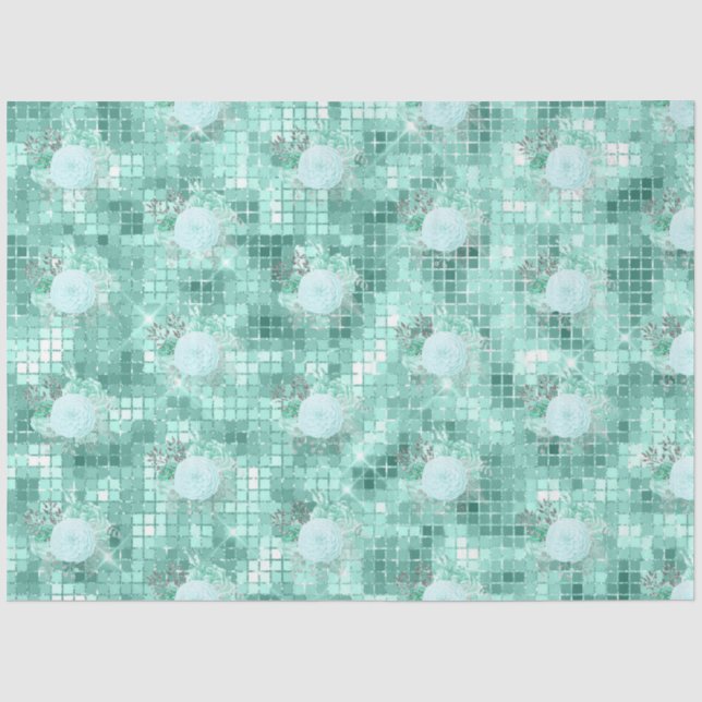 Design der Aqua- und Silver-Serie 12 Seidenpapier (Vorderseite)