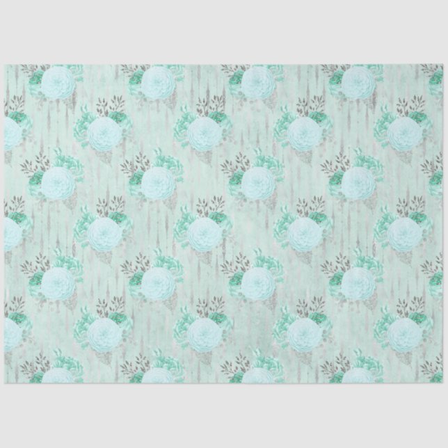 Design der Aqua- und Silver-Serie 1 Seidenpapier (Vorderseite)