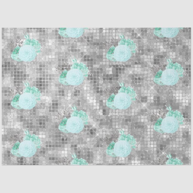 Design der Aqua- und Silver-Serie 8 Seidenpapier (Vorderseite)