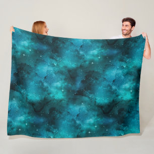 Design der Aquamarinen Galaxy-Serie 7 Fleecedecke
