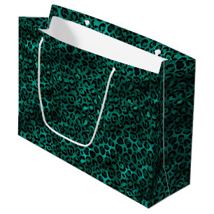 Design der Aquamarinen und Gold Leopard-Serie 5 Große Geschenktüte